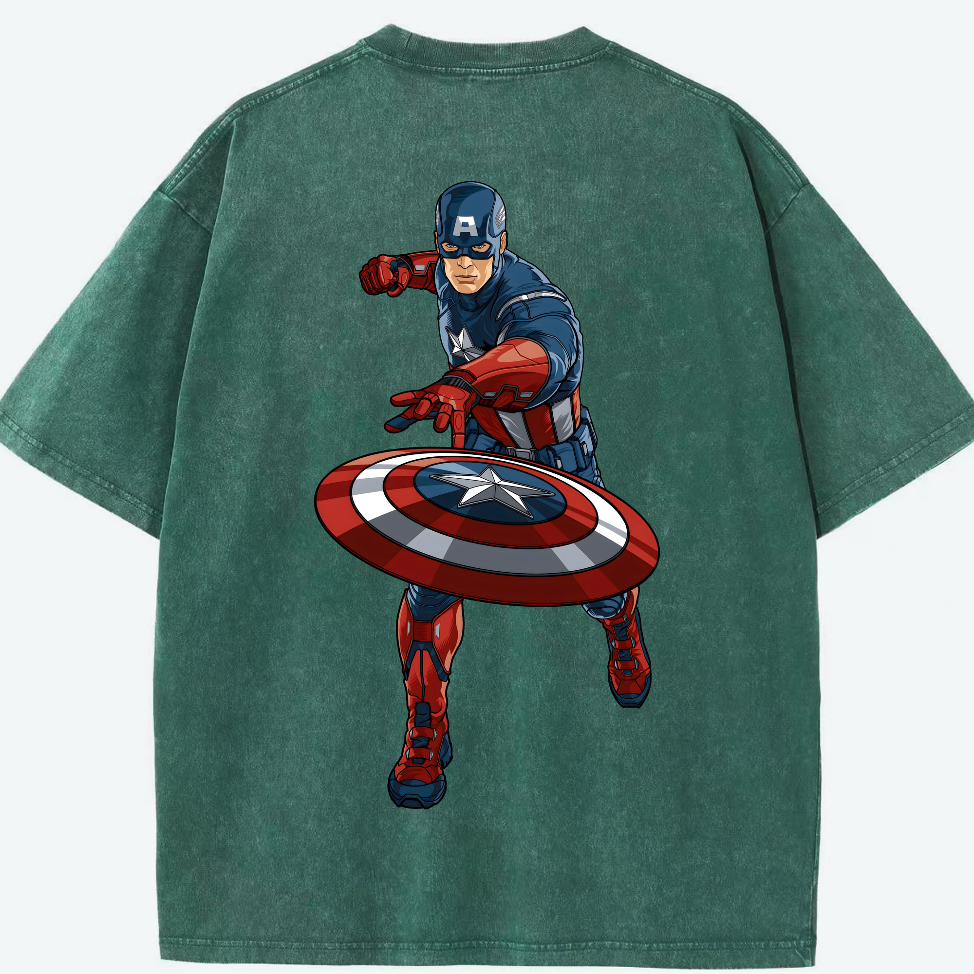 （画像用） アベンジャーズ The Avengers 綿100% ヴィンテージ風 半袖Tシャツ（背面プリント）